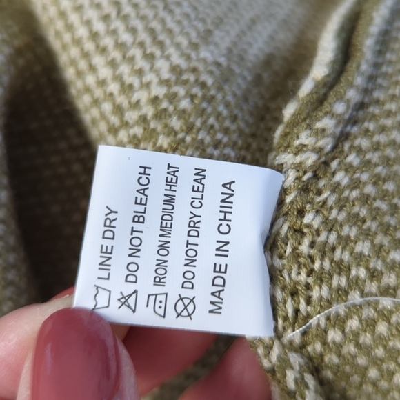 NWOT Miss Sparkling Floral Knit Sweater Tank Dress Green L fall retro hippie - Picture 10 of 10